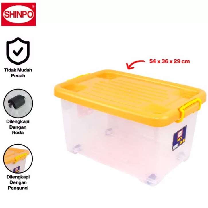 Container Box Plastik Jumbo Besar SHINPO CB 45 sip 111 Multifungsi Ukuran 45 Liter [2 JAM SAMPAI] Warna Random PENGIRIMAN Khusus Instan