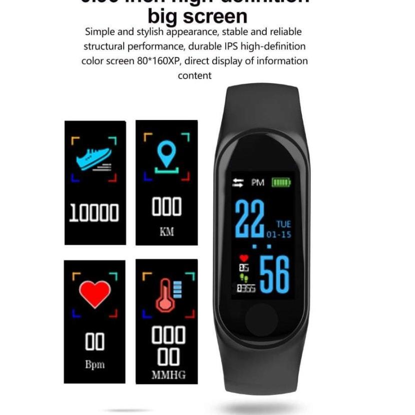 NEW ARRIVAL  9.9 Lumin M3 plus Smartwatch Band Xiaomi Mi Band 3 Smartband Smartwatch [KODE 896]