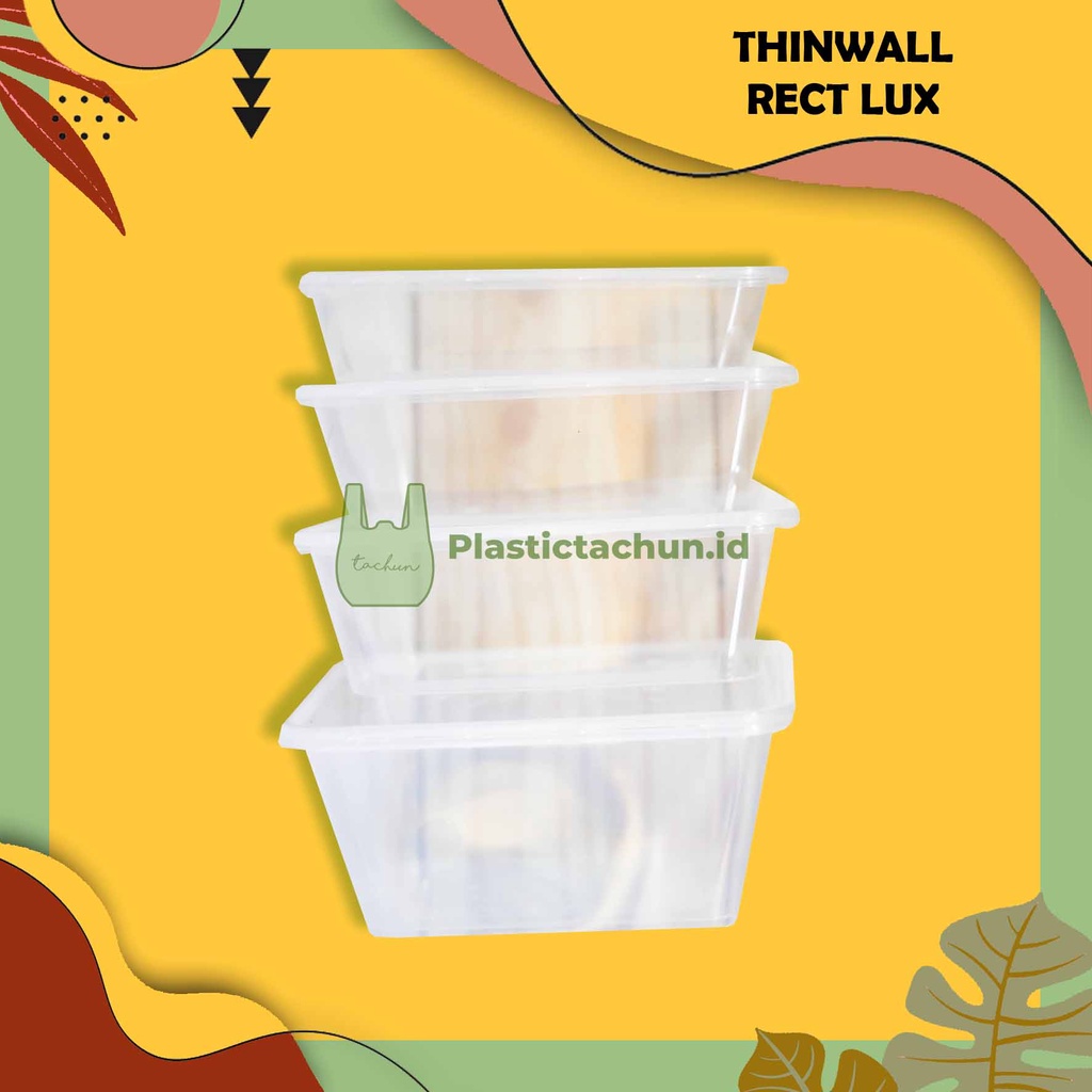 Thinwall Rect Merk LUX | Box Kotak Makan 500 ml | Tempat Bekal Makan