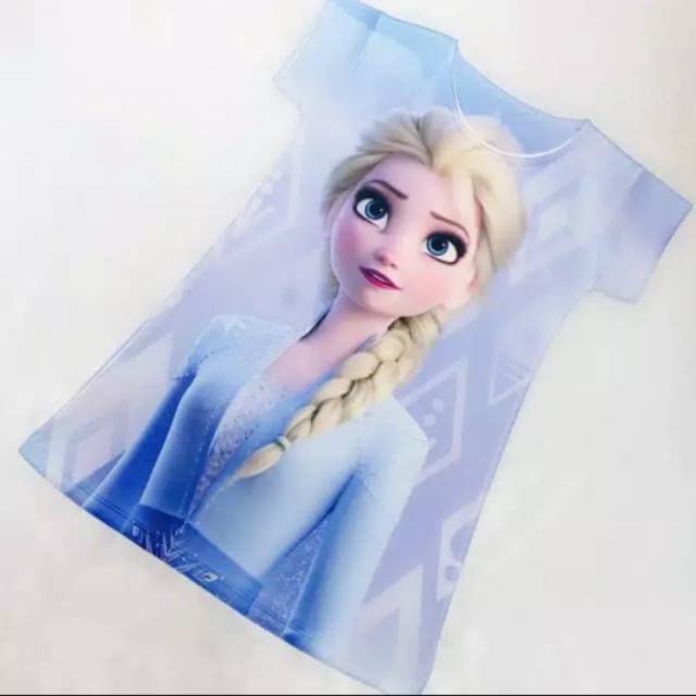Dress Scuba Baju Anak Perempuan Frozen Elsa Blue Usia 2-8 Tahun | Shopee Indonesia