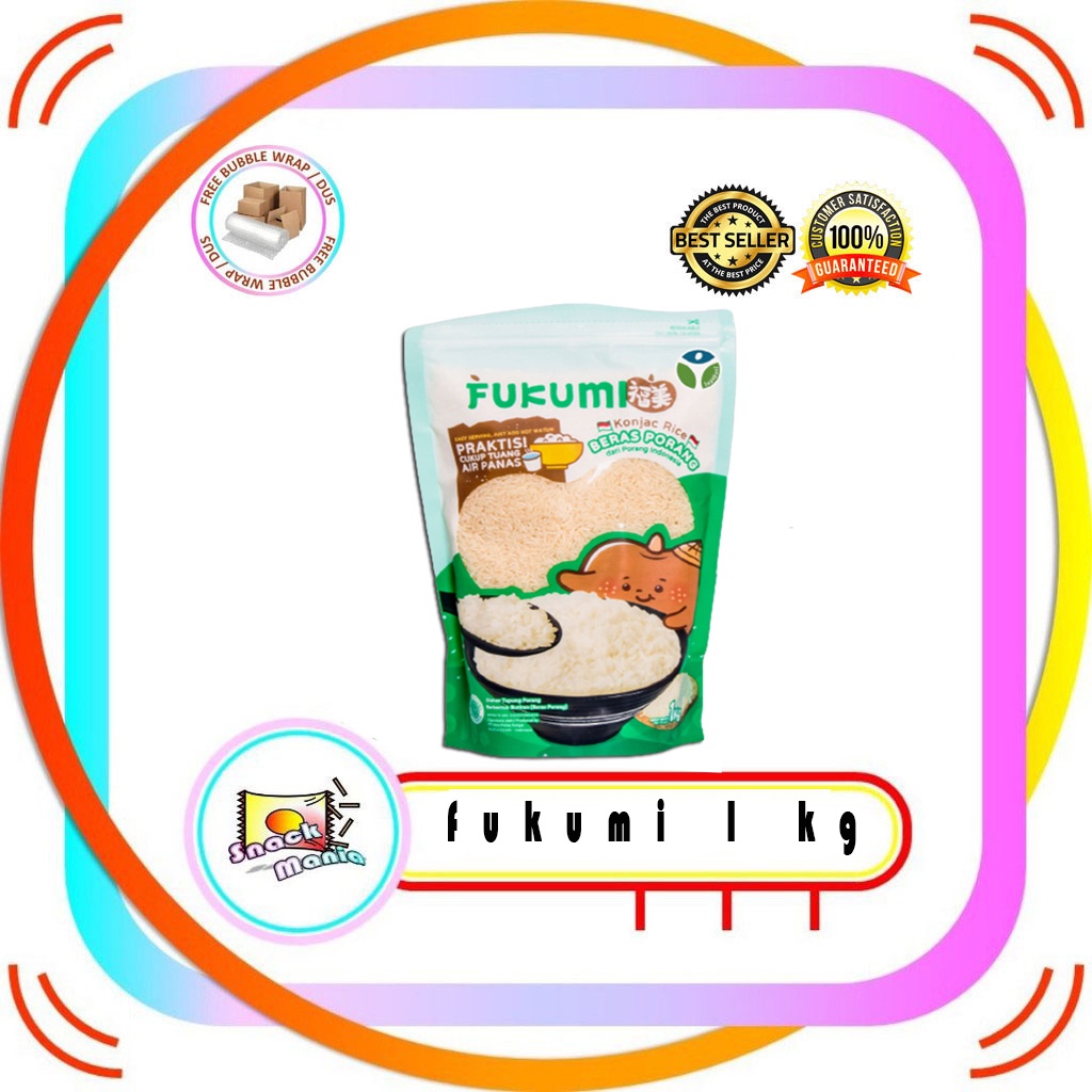 

Fukumi Beras Porang Konjac Shirataki Rice 1 kg Pouch 1000 gram