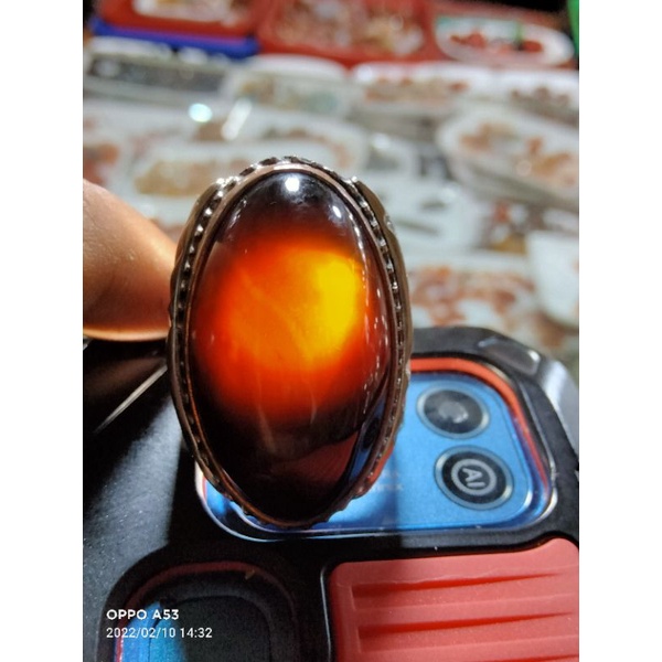 batu cincin akik Yaman Wulung merah