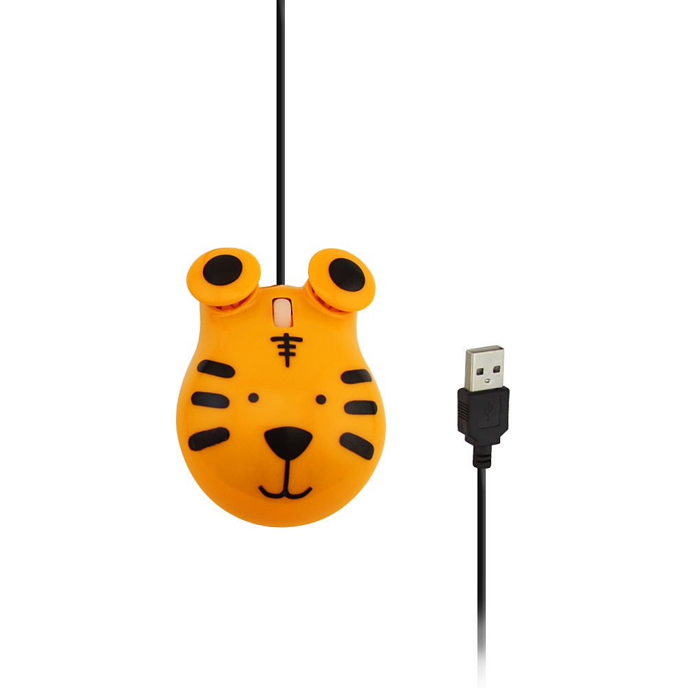 (ELE) Mouse Kabel USB Mini Bentuk Kartun Gajah / Lumba-Lumba Lucu Untuk Laptop / Komputer