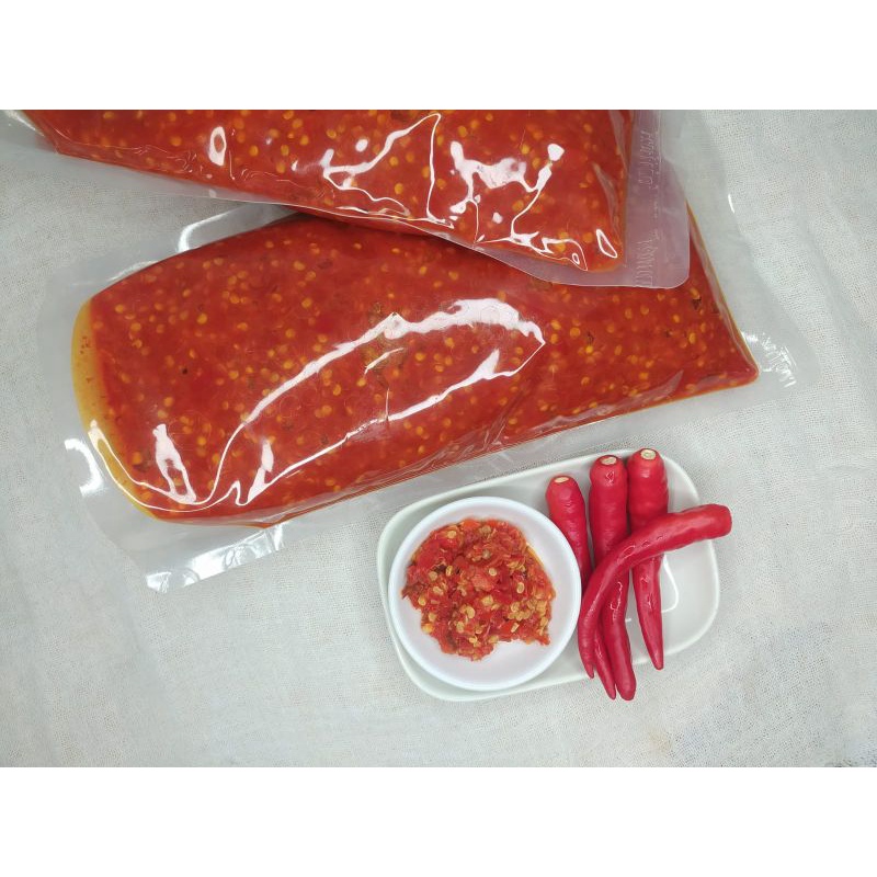 

Pasta cabe cabai merah besar giling kasar 1kg
