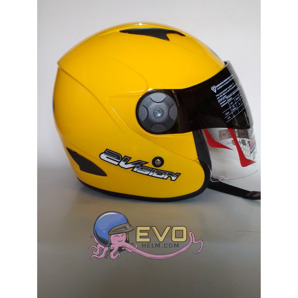 HELM KYT 2 VISION SOLID - CRYMSON YELLOW