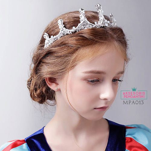 [BISA COD] CROWN TIARA MAHKOTA RAMBUT PESTA ANAK PEREMPUAN MODERN MPA013