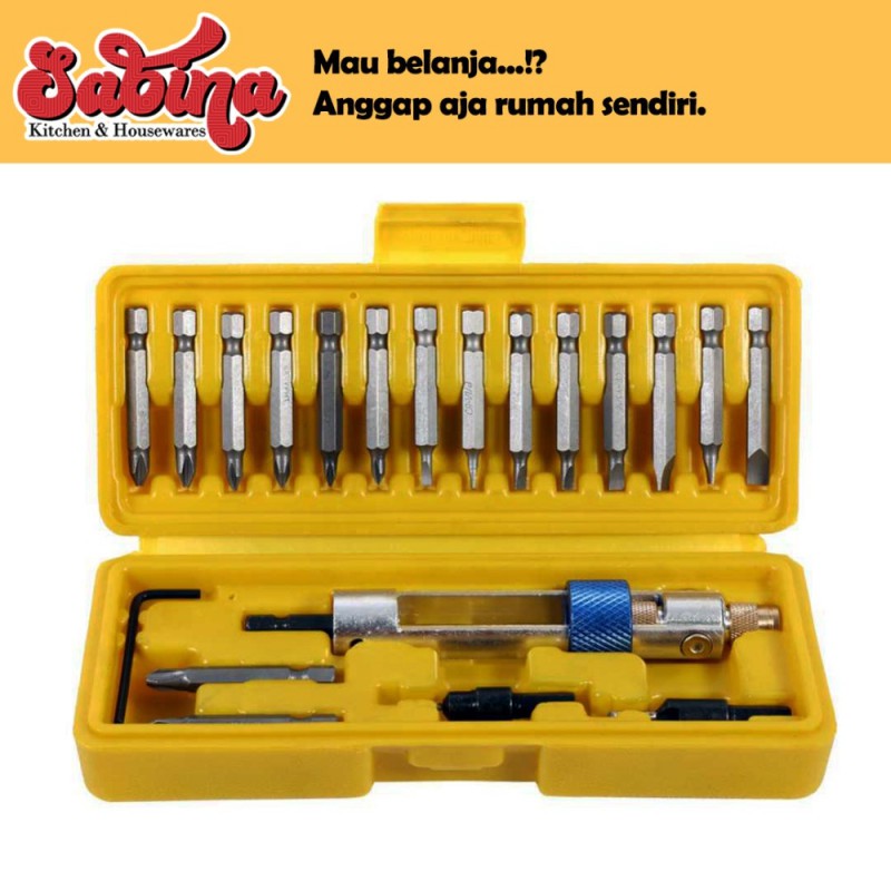 Bor Tangan Manual Kayu Plastik Karet Dengan Obeng Set 2 in 1