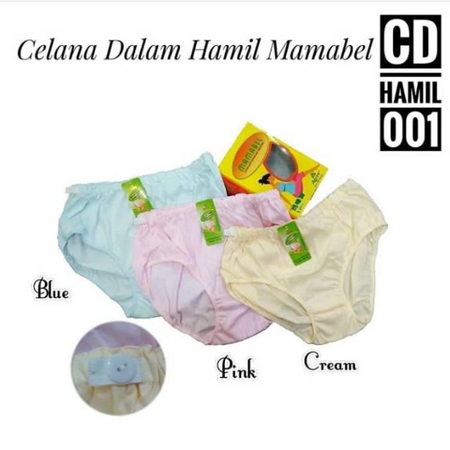 CD HAMIL, CELANA DALAM HAMIL MERK MAMABEL KANCING PINGGANG SIZE JUMBO