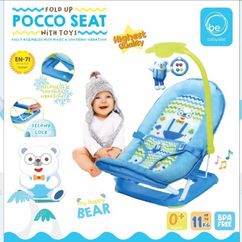 Babyelle Foldup Infant Seat/ Kursi Mainan Bayi Pocco Seat / Infant seat/ Kursi santai/Bouncer bayi