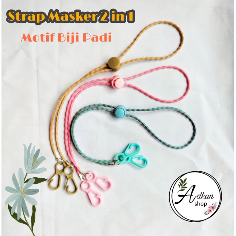 TALI MASKER 2 IN 1 BIJI PADI/STRAP MASKER/KALUNG MASKER