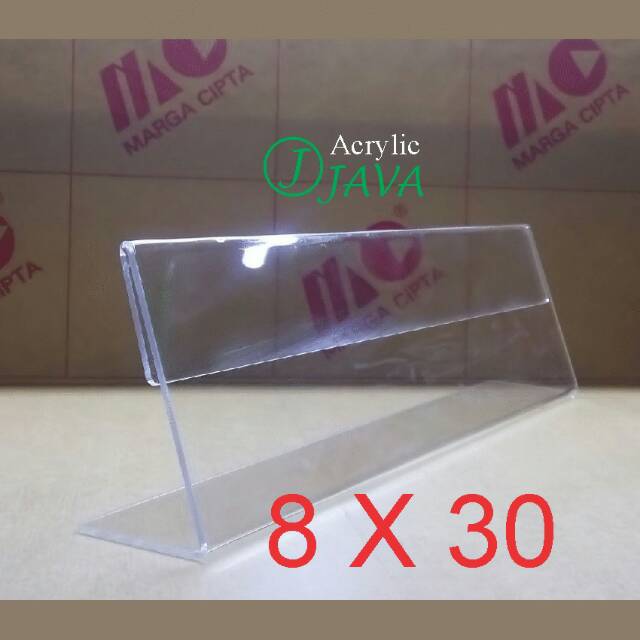 

DESK NAME/ACRYLIC NAME PLATE/PAPAN NAMA AKRILIK MEJA (8X30) 1 SISI