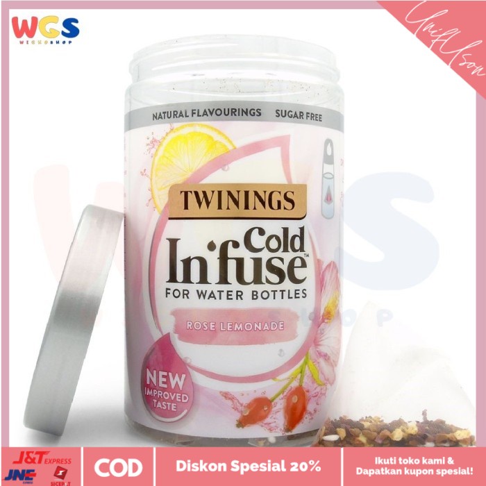 

⭐COD⭐ Twinings Cold Infuse Rose Lemonade Sugar Free 12 Infusers 30g