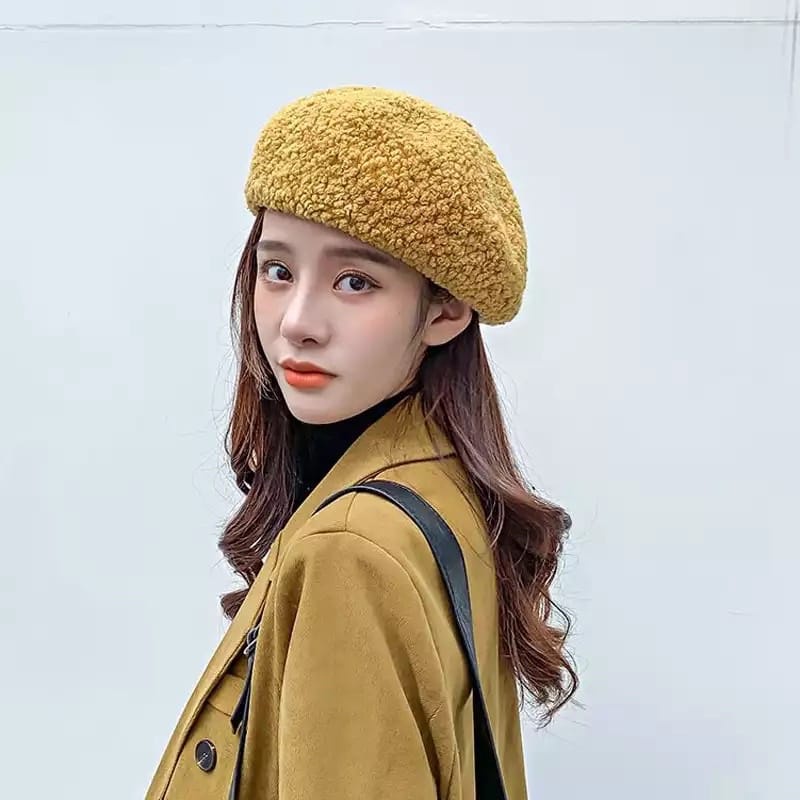 IMPORT WOMAN TEEN WINTER AUTUMN WOOL BARET TOPI BERET DEWASA REMAJA ANAK WOL MUSIM DINGIN MUSIM GUGUR