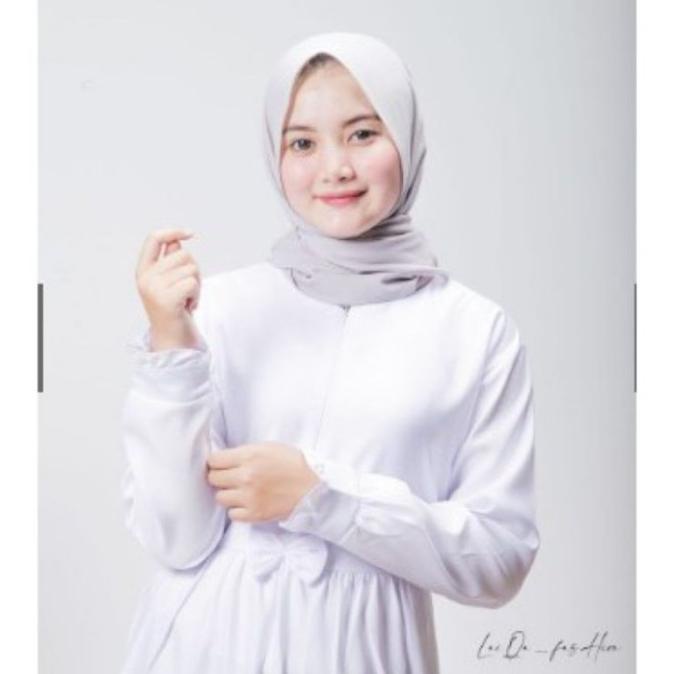COD Baru Gamis Putih Remaja Gamis Polos White Maxi GAMIS PUTIH PENGAJIAN 2