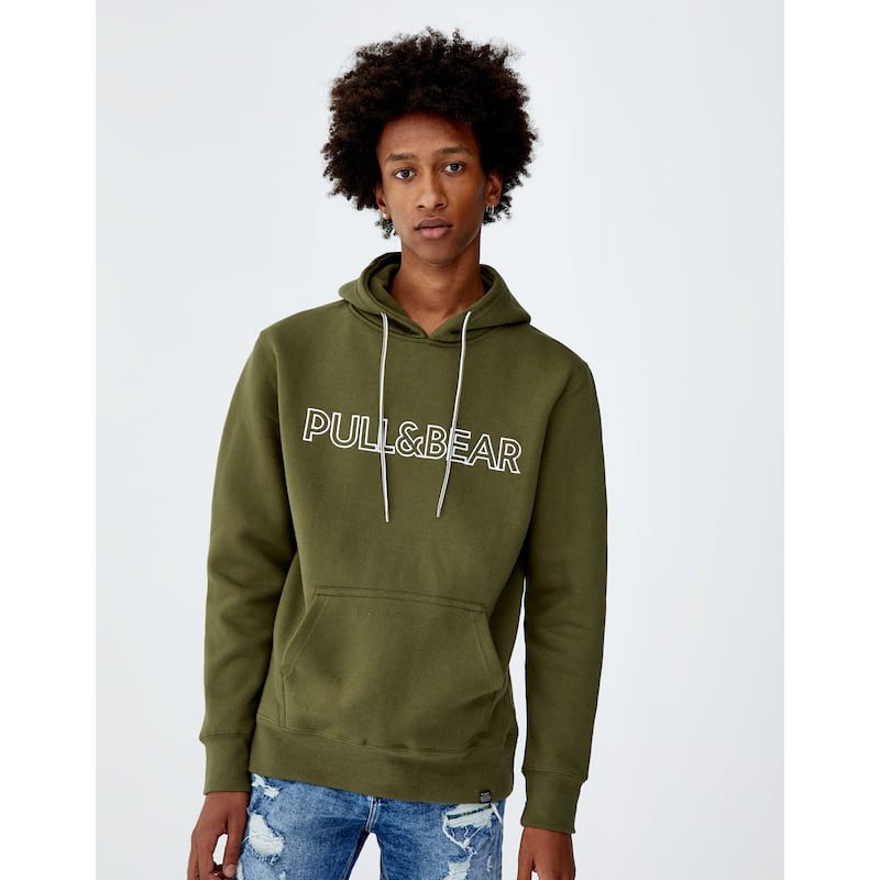 pull and bear green hoodie