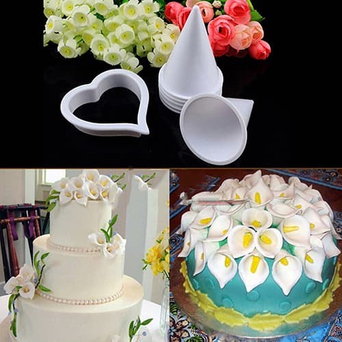 Fondant Cake Cutter - 7 in 1 Calla Lily Flower