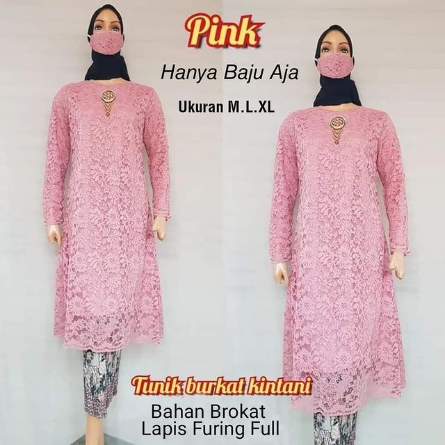 Baru !!! BAJU Kebaya SABYAN Kebaya Brukat bukan Setelan Kebaya Brokat Warna Abu Marun Pink NAVY CREM