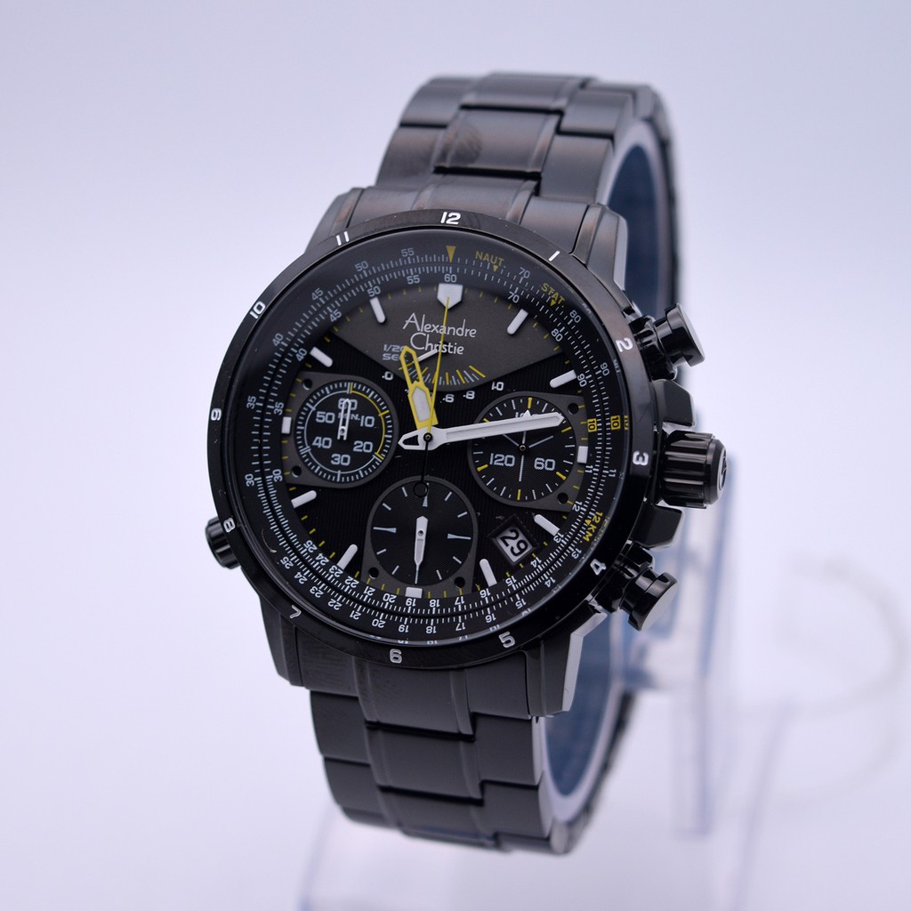 Alexandre Christie AC 6394 Full Black Men Original