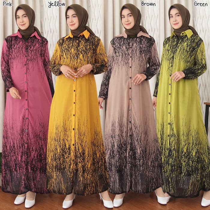 BAJU PAKAIAN GAMIS CERUTI FASHION WANITA KEKINIAN REMAJA BUSUI MUSLIM LEBARAN TERBARU 2020 WS156