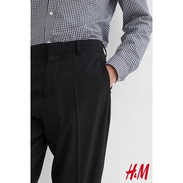 H&amp;M Celana Regular Fit Suit Pants Jas Kantor Formal Original