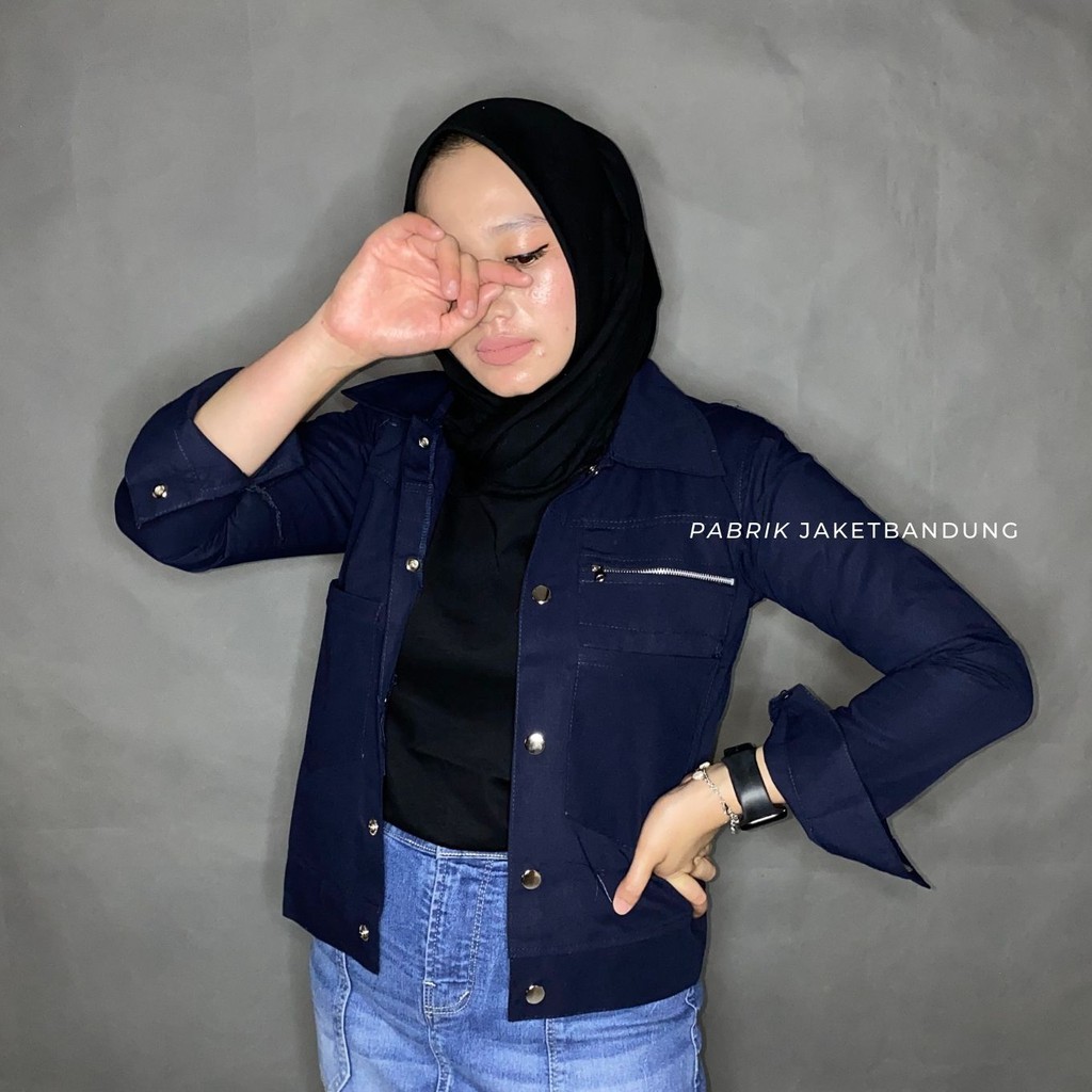 POLAND JAKET || POKET ZIPPY || JAKET WANITA