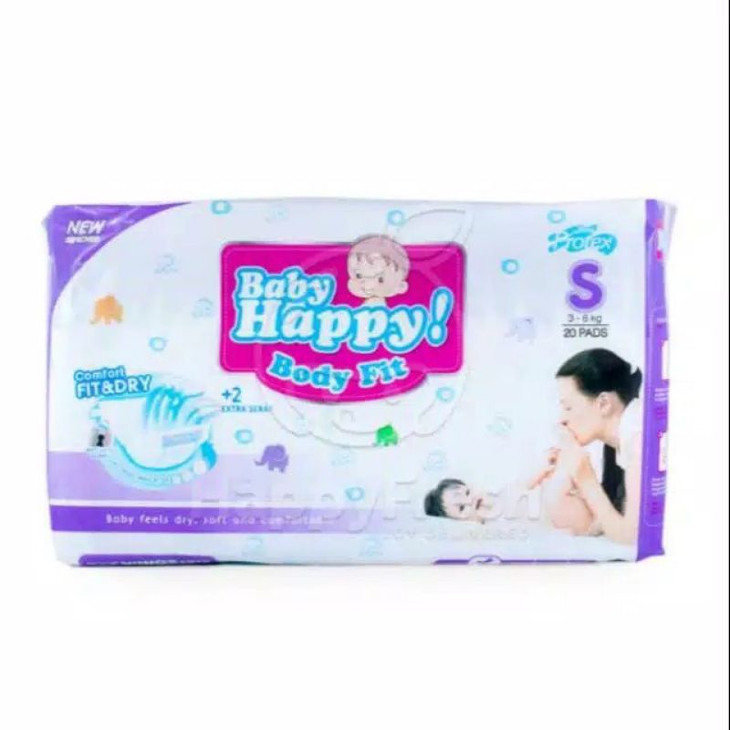 BABY HAPPY Diapers Tipe Perekat Size S isi 20