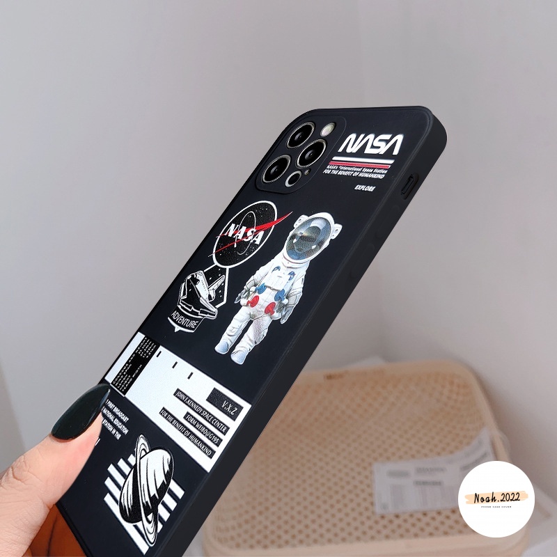 Soft Case TPU Motif NASA Astronot Untuk iPhone 13 12 11 Pro Max X Xs Max XR 8 7 Plus C25S A16 A74 C25 C12 C11 8 C20 Y11 Y12 Y5A Y53 A7S