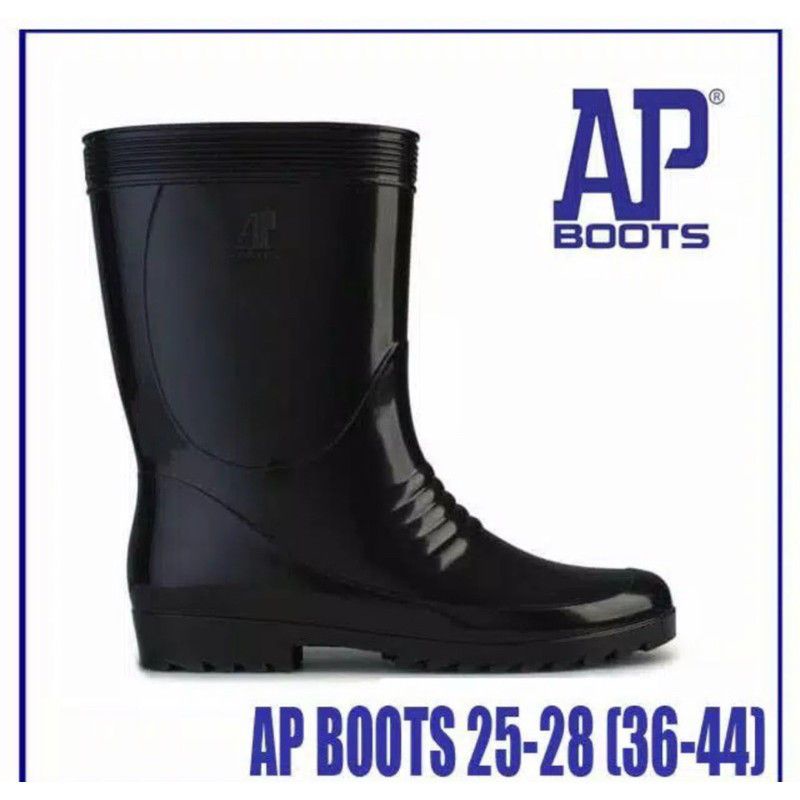 AP BOOTS HITAM PENDEK Sepatu Boots (AP 1 Black)