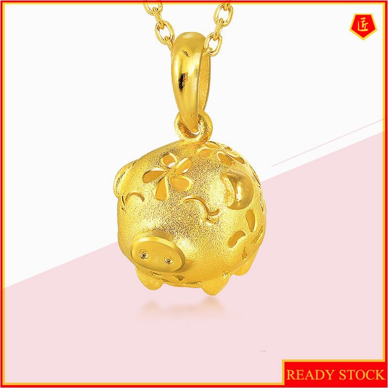 [Ready Stock]Fashion Gold Plated Piggy Necklace Cute Animal Pendant