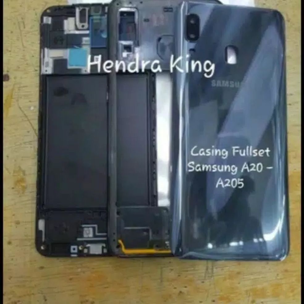 Casing Fullset Samsung A20 | Kesing Frame Tutup Mesin Backdoor Samsung A20 A205 Original