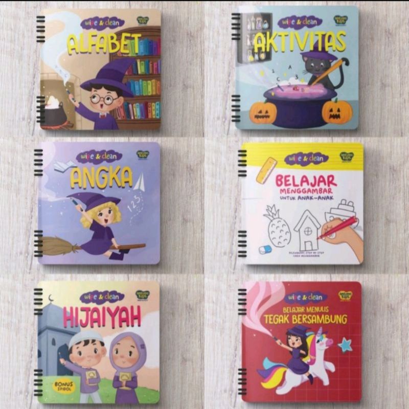 Buku anak wipe clean free spidol Buku tulis hapus Angka Menulis Menggambar dll