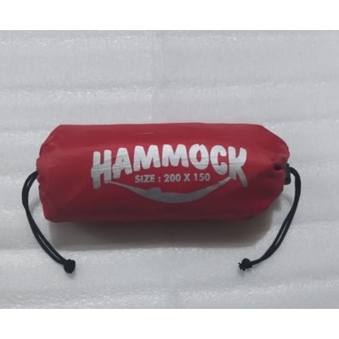 hammock singel ayunan gantung / beban max 150 kg include tali 2 pcs / hamok pohon / hemok / hamock ayunan /hemok / hemock / ayunan gantung-Merah