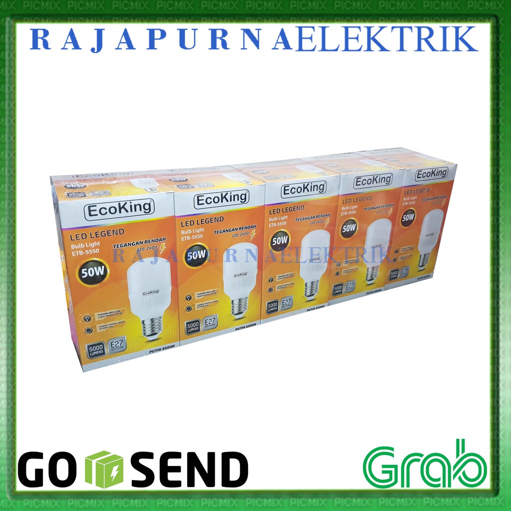 LAMPU LED BULB JUMBO ECOKING 50W / 50 watt SUPER TERANG GARANSI