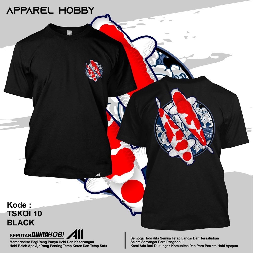 KAOS IKAN KOI KOHAKU TSKOI 10 BLACK