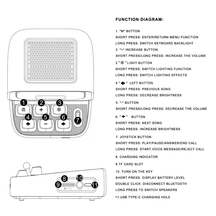 DIVOOM DITOO-MIC - Portable Bluetooth Speaker with Microphone Karaoke - Upgrade Version dari DIVOOM DITOO-PLUS