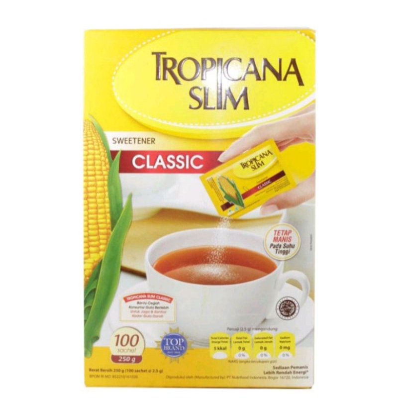 

tropikana slim sweetener 250g /100 sachet clasik