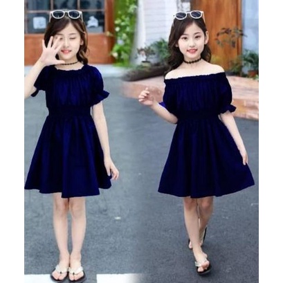 Baju Anak Cewek Dress Anak Perempuan Usia Umur 7 8 9 10 Tahun Termurah
