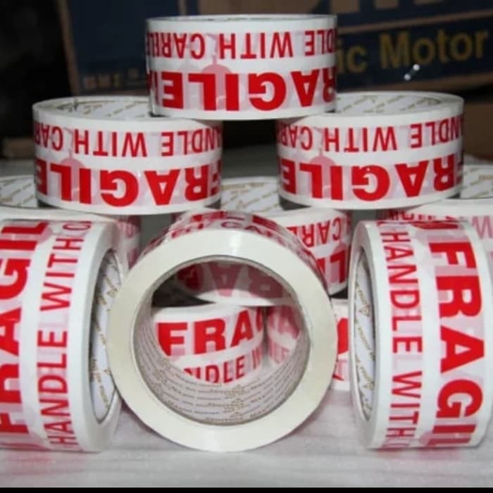 

Lakban Fragile Putih Segitiga Mas