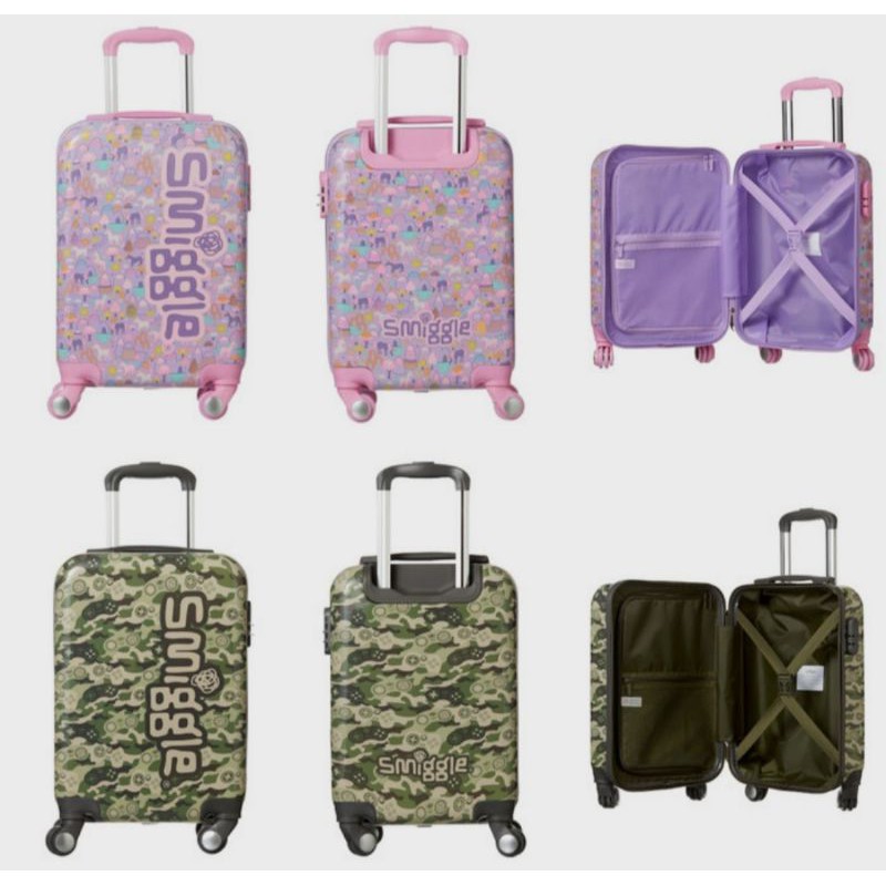 Smiggle Beam Four Wheel Travel Trolley Bag Original - Tas Koper Bagasi Kabin