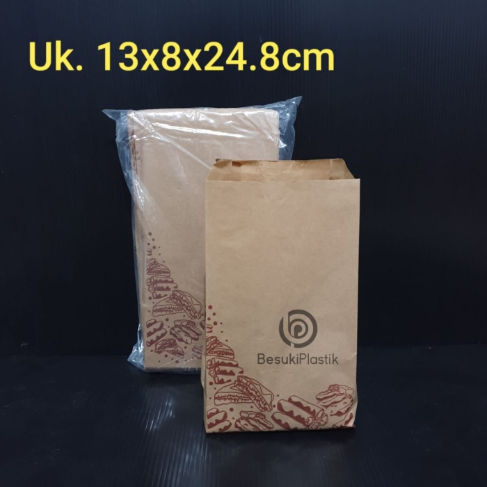 

BISA COD Paperbag Coklat Polos MOTIF PRINT / Kantong Coklat Makanan / Brown Kra MURAH