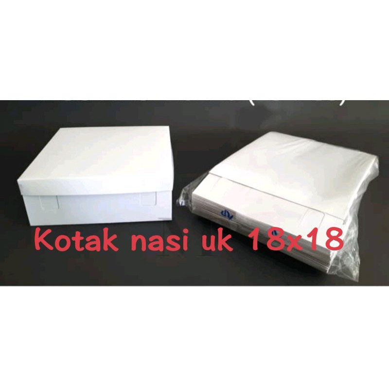 kotak nasi 18x18/box nasi polos