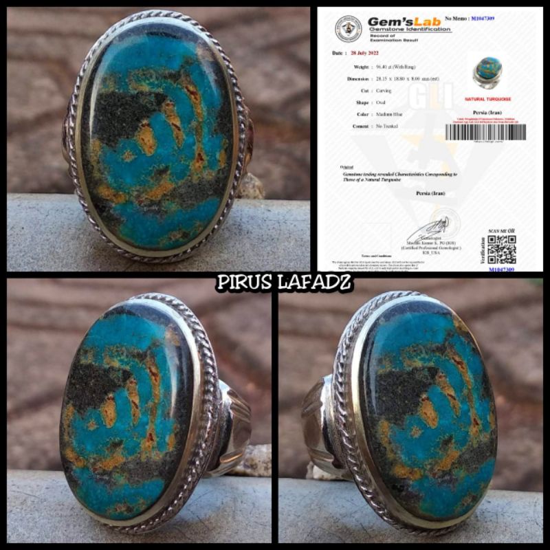 NATURAL BATU GAMBAR PIRUS ASLI PERSIA IRAN