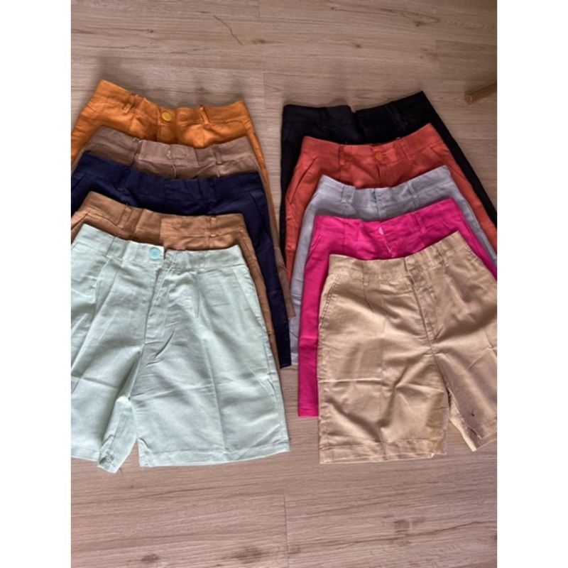 CELANA PENDEK WANITA SANTAI HOTPANTS - SHORTPANT WANITA LINEN