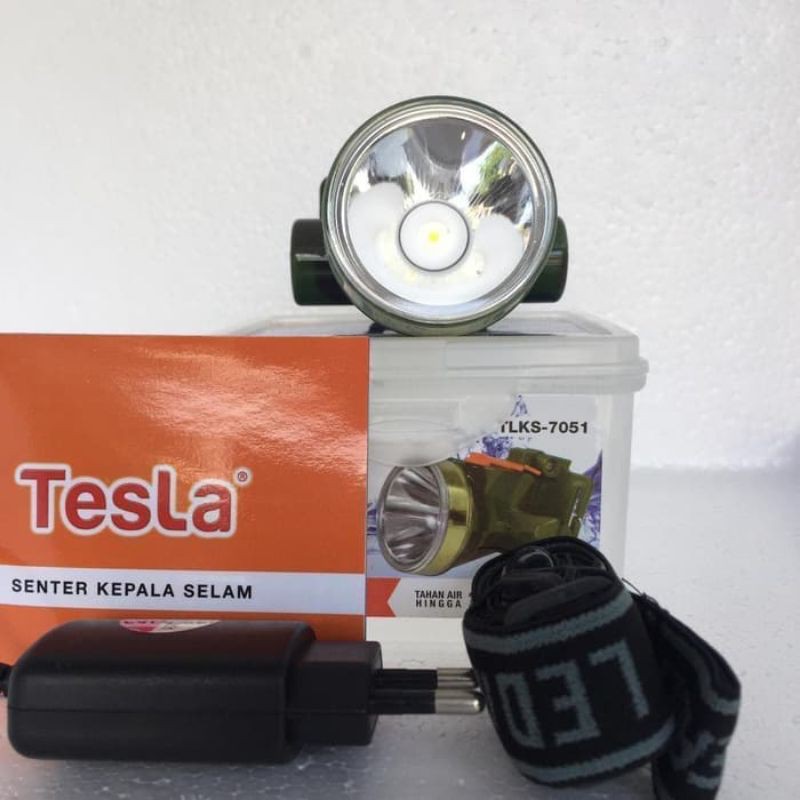 Senter Kepala Selam Tesla 7 Watt Headlamp Diving Tesla 7W
