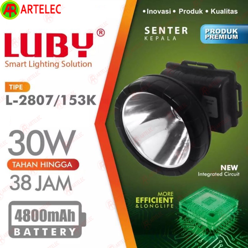 Senter Kepala Luby L-2807/153-K | L-2807/153K HeadLight cahaya Kuning