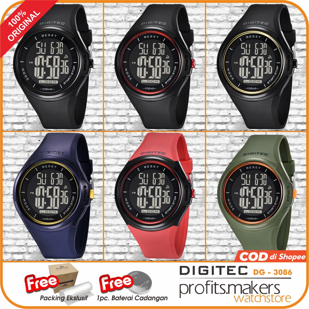 DIGITEC DG 8086 / DG-8086 / DG 3086 / DG-3086 / DG3086 Touch Screen Watch Jam Tangan ORIGINAL