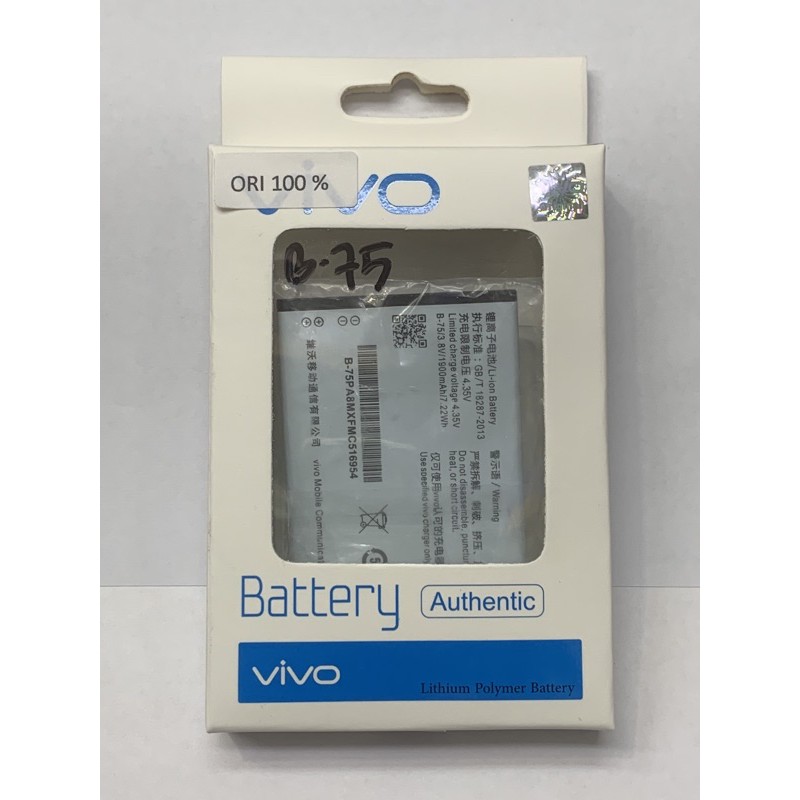 BATERAI VIVO B-75 / B75 / B-65 / B65 / Y15 / Y21 / Y22 / Y13 ORIGINAL