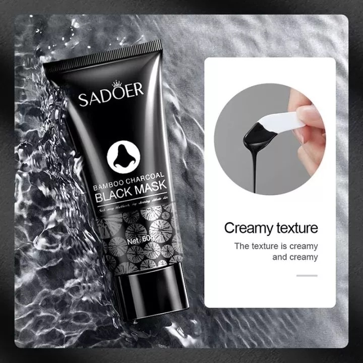 Hope Store - Sadoer Black Mask Masker Komedo Charcoal Blackhead Remover Import