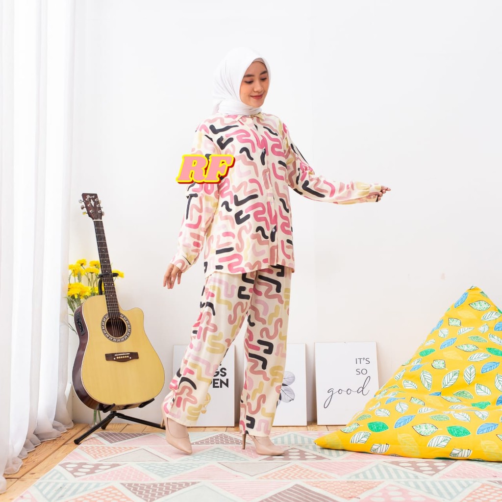 Misa one set pajamas / setelan motif terbaru VOL. 3 / setelan rayon premium adem /  setelan wanita