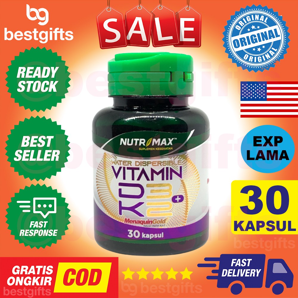 NUTRIMAX VITAMIN D3 + K2 VIT D 400 IU K2 40 MCG 30 KAPSUL